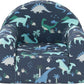 Kids Sofa Couch, 2-in-1 Flip Out Toddler Couch, Baby Lounge Chair (Navy Dinosaur)