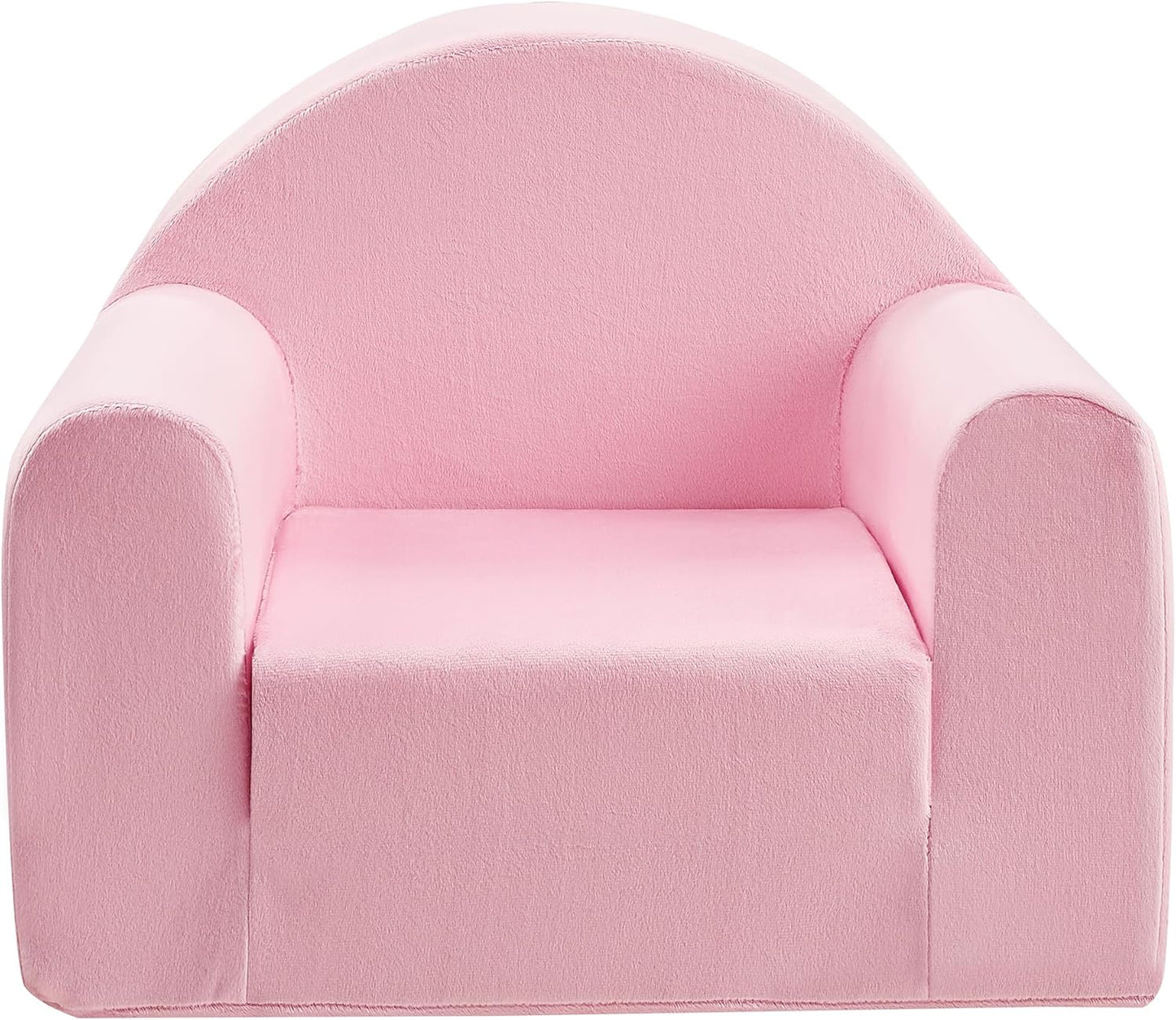 Kids Sofa Couch, Toddler Armrest Chair, 2-in-1 Convertible Baby Sofa Chair for Boys and Girls (Pink)