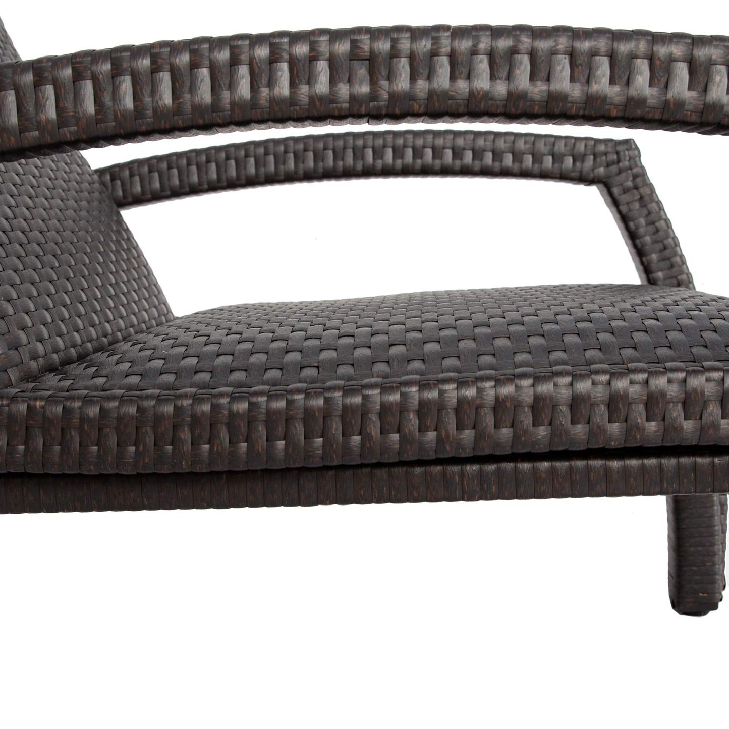 Outdoor Wicker Convertible Chaise Lounge Patio Woven Padded Aluminum Lounger Adjustable Chair with Quick Dry Foam