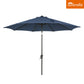 Sunbrella 9 Ft Outdoor Umbrella Patio Market Umbrella Aluminum with Push Button Tilt&Crank, Umbrella Cover Included, Canvas Navy
