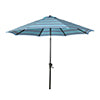 9 Ft Outdoor Sunbrella Tiltable Round Market Umbrella with Aluminum Pole and Crank (Dolce Oasis)