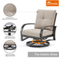 Patio All-Weather Aluminum Swivel Club Chair with Sunbrella Cushion Covers